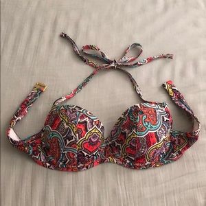 Victoria's Secret Pushup Paisley Bikini Top 34B